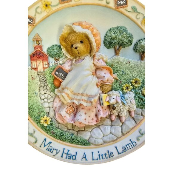Vtg Cherished Teddies Mary Had A Little Lamb Plate Nursery Rhymes Collection - Picture 4 of 10
